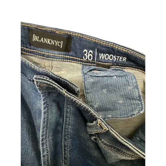 NWT Blank Nyc Wooster Slim Fit Denim Flashy Ways Jeans Blue Men's Size 36x32 - Picture 4 of 8